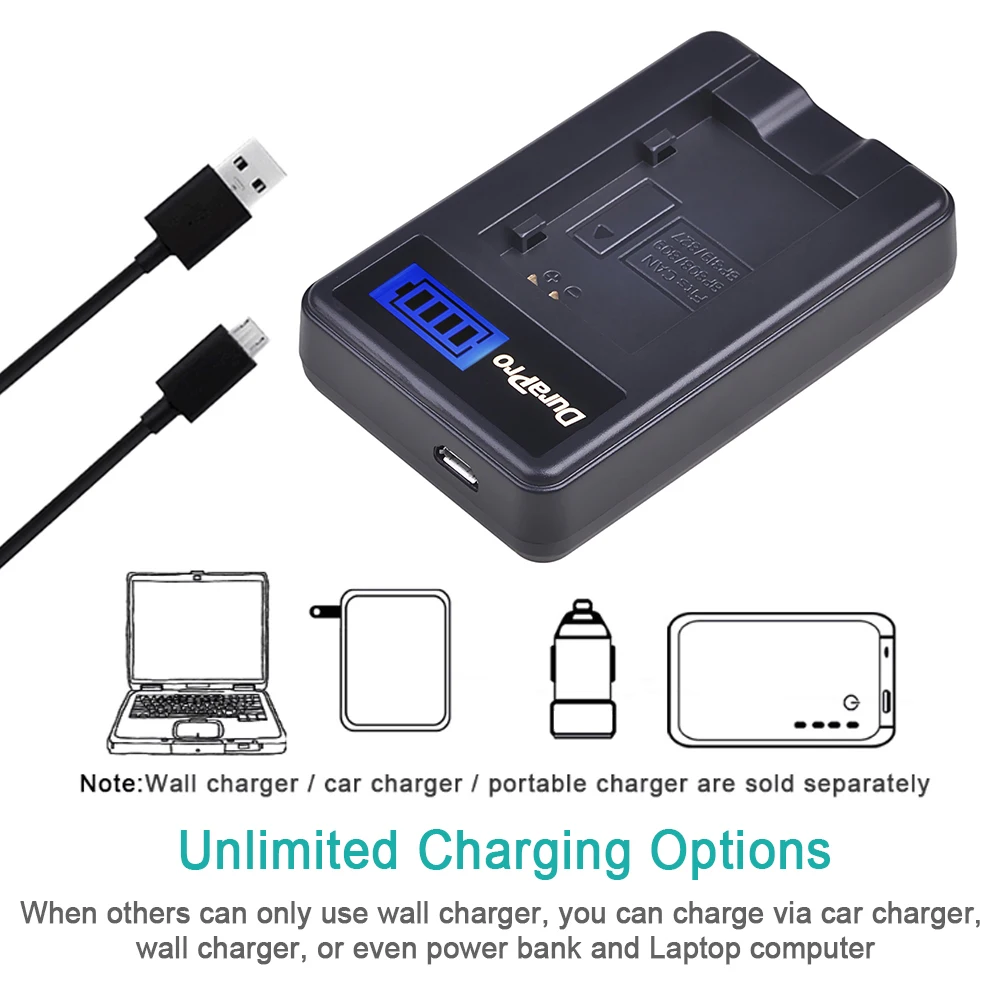 Внешняя аккумуляторная батарея 2000 мАч и зарядное устройство USB для Canon VIXIAGX10 HFG21