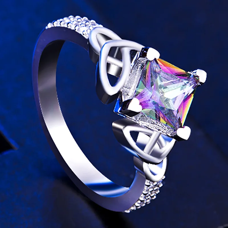 Женское кольцо с цирконием Topa обручальное в европейском и американском стиле