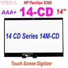 14 ''сенсорная панель (диджитайзер) для ноутбука HP Pavilion X360 14 или никель-кадмиевых 14CD 14 компакт-дисков Серия ноутбуков сенсорный Экран планшета 14M-CD Замена Панель