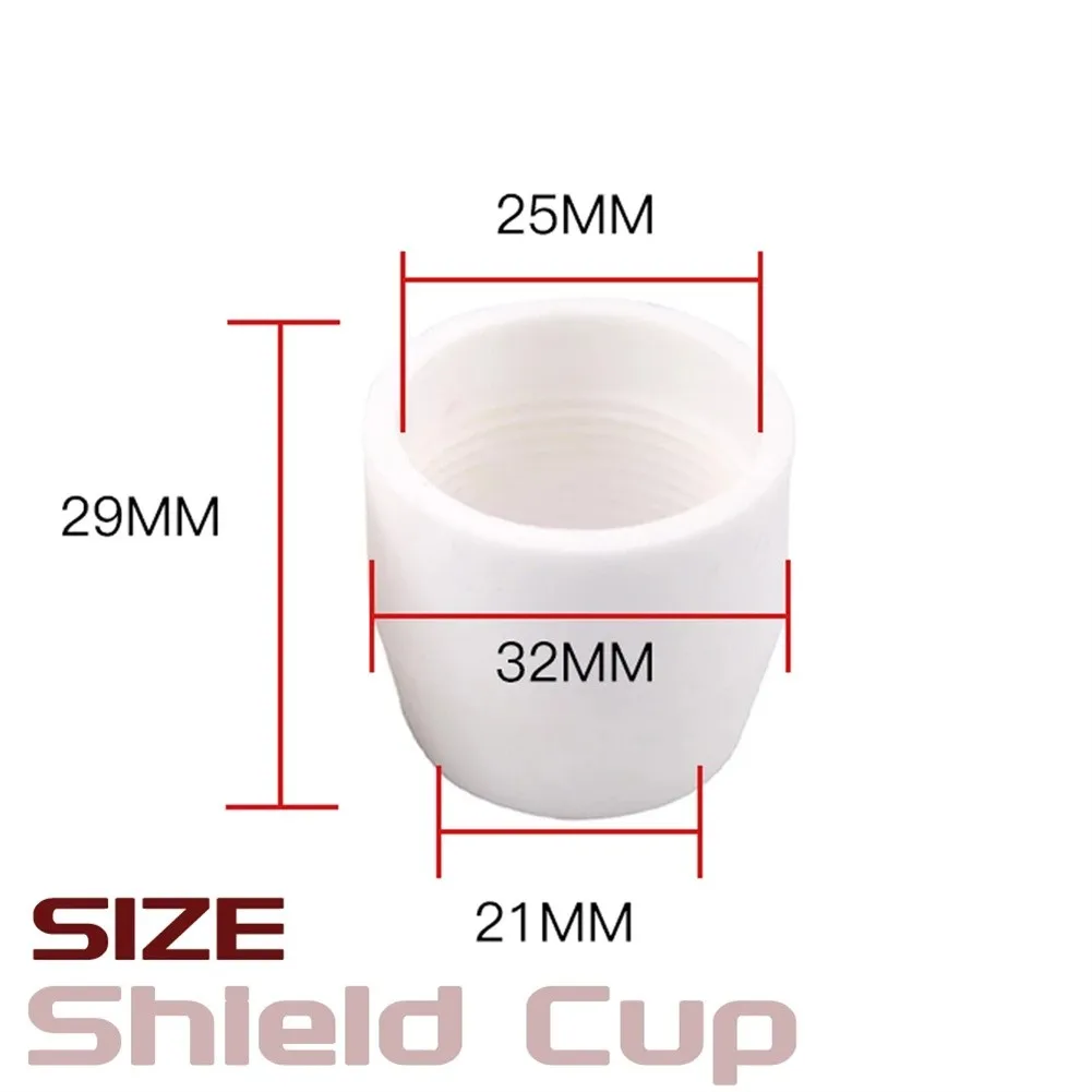 

30Pcs CUT80 LG80 80A Inverter Plasma Cutter P80 Shield Porcelain Cup Electrode Tip For 80A/P80 Cutter Welding Tools