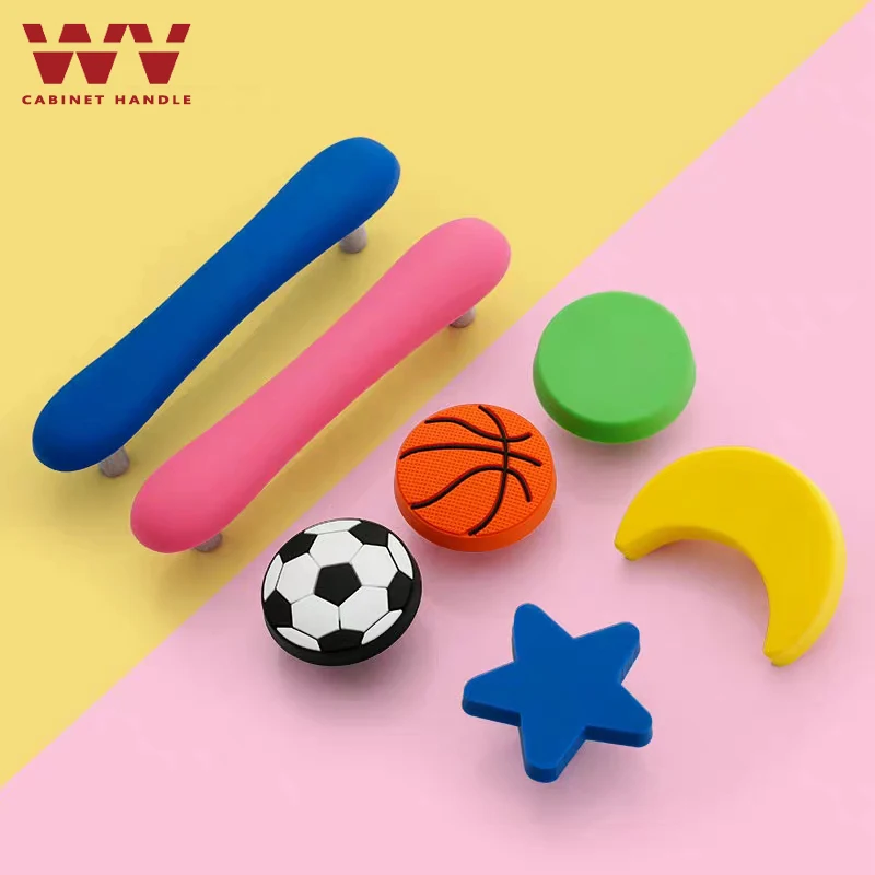 

WV Children Cabinet Rubber Handles Lovely Flower Star Moon Cloud Kitchen Cabinet Knobs and Pulls Furniture Handles Drawer Pulls