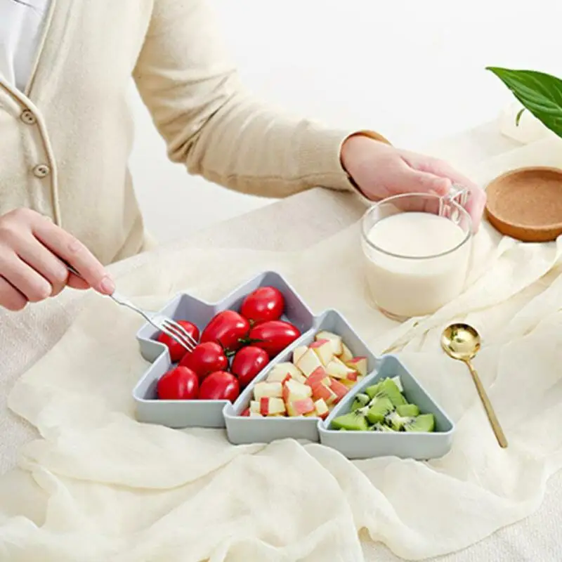 2 Цвета Рождественская елка сетки высушенный плодоовощ пластина Главная