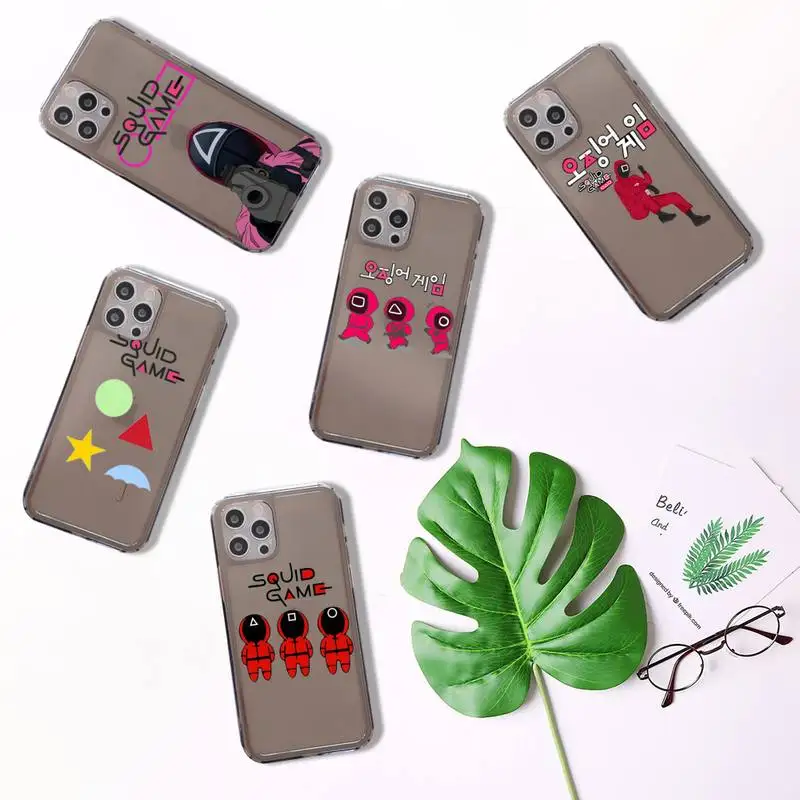 

squid game 067 tv series Phone Case Transparent for iPhone 7 8 11 12 se 2020 mini pro X XS XR MAX Plus