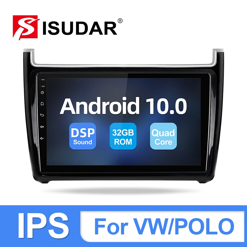 

Автомагнитола ISUDAR T54 для VW/Volkswagen POLO 5 2008-2020, мультимедийный проигрыватель с навигацией, Android 10, стереокамера, IPS, GPS, No 2 Din