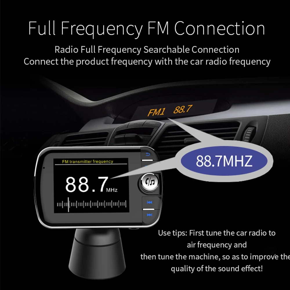 

DAB004 Car Bluetooth Music Players DAB Digital Radio Smart Bluetooth 4.2 MP3 Player FM Transmitter Plug and Play Adaptor