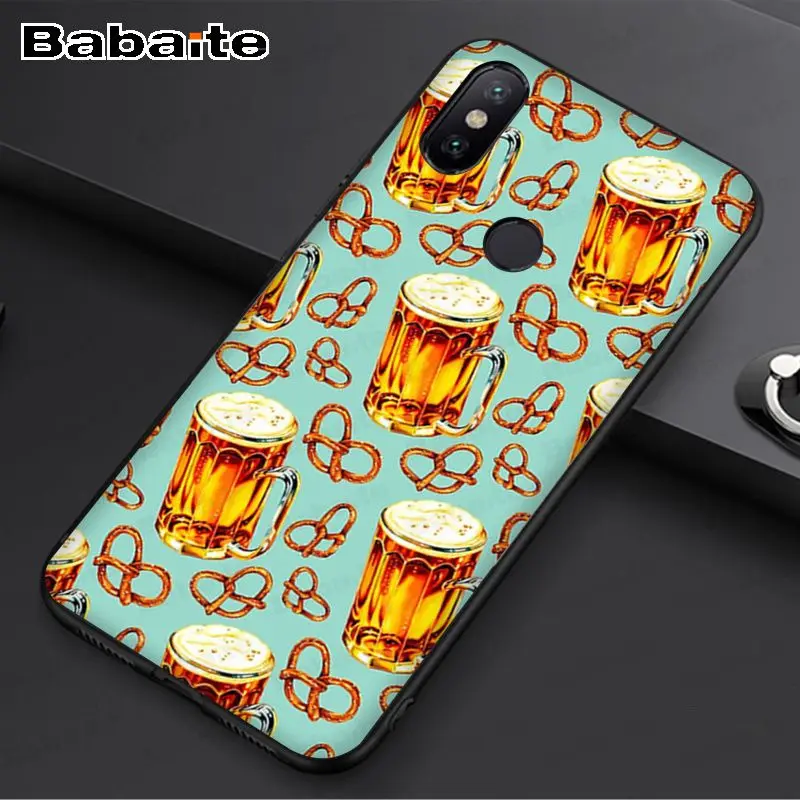 A13 beer foam Black TPU Soft Phone Case Cover For redmi 7 5plus 5A 6pro 4X note5A note6pro note7 funda - Цвет: A13