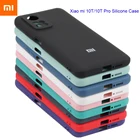Оригинальный защитный чехол для телефона Xiaomi Mi 10T Pro, шелковистый, мягкий на ощупь, жидкий силикон, чехол для Xiaomi 10T с логотипом