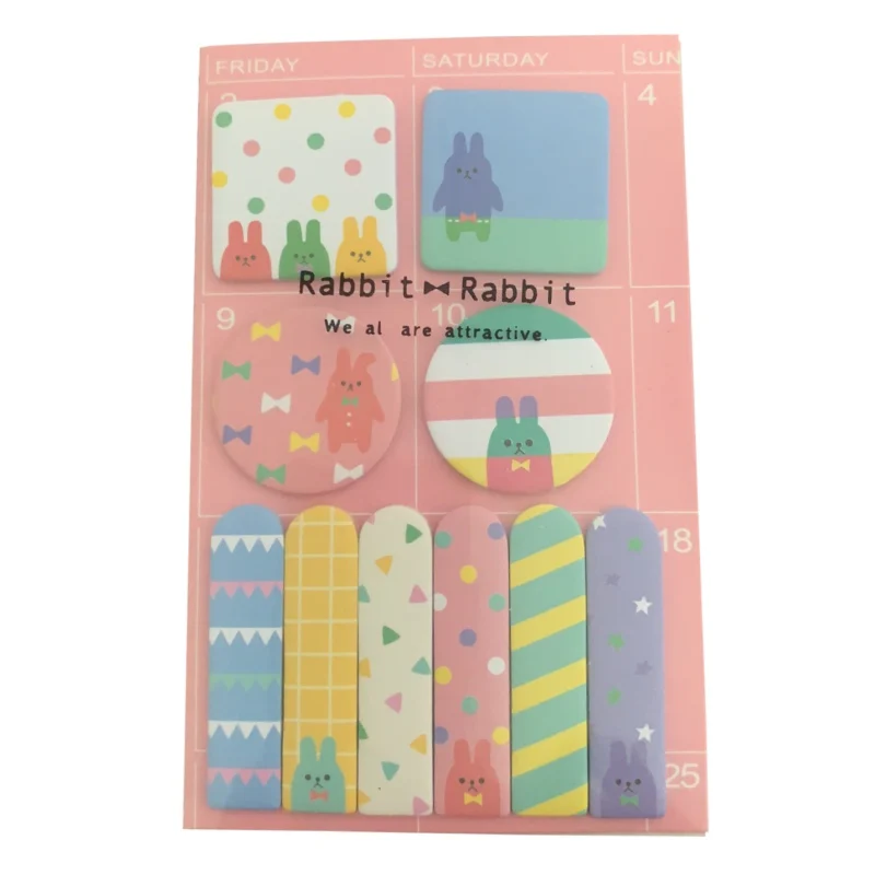 Home Office Cute Cartoon Sticky Notes Memo Pad Diary Stationery Flakes Scrapbook Decorative Sticky - Цвет: A4