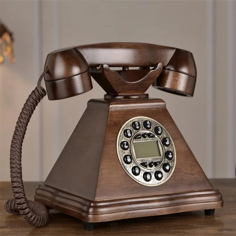 

Старинный телефон с вращающимся циферблатом, Европейский Винтажный проводной телефон, стационарная гарнитура для дома, отеля, офиса