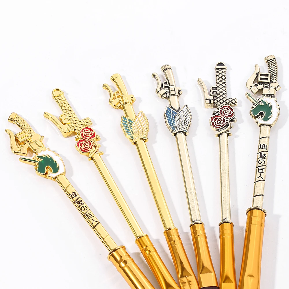 Japan Anime Attack on Titan Makeup Brushes Set Professional Cosmetic Powder Eye Shadow Eyebrow Beauty Make Up Brush Metal Handle | Красота и