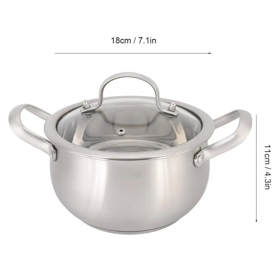 Кастрюля для молока из нержавеющей стали 18 см двойной ушной суп-горшок суповарка