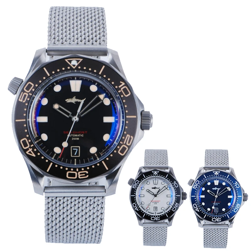 

HEIMDALLR 2021 New Titanium Sea Ghost Automatic Watch Men 200m Diver Watch C3 Luminous Japan NH35 Mechanical Wristwatch