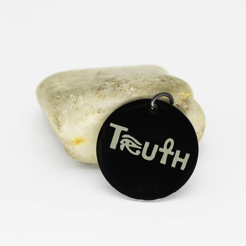 Очаровательыне нержавеющие истина Кулон Шарм лазерный гравированный логотип