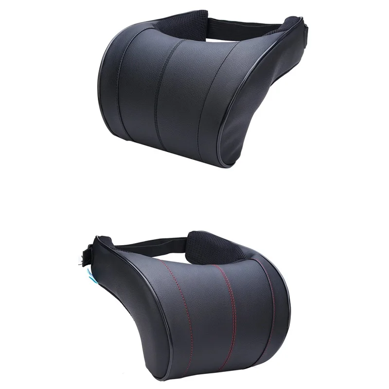 

1Pcs Pu Leather Auto Car Neck Pillow Memory Foam Pillows Neck Rest Seat Headrest Cushion Pad