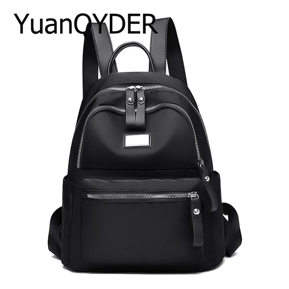 

Oxford Cloth Women's Backpack Fashion Simple School Bag Teenagers Girls Black Backpack Waterproof Shoulder Bags Female Mochila