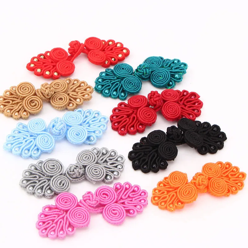 5pairs Chinese Handmade Cheongsam Buttons Knot Fastener DIY Handcraft clothing decorative accessories|Пуговицы| |