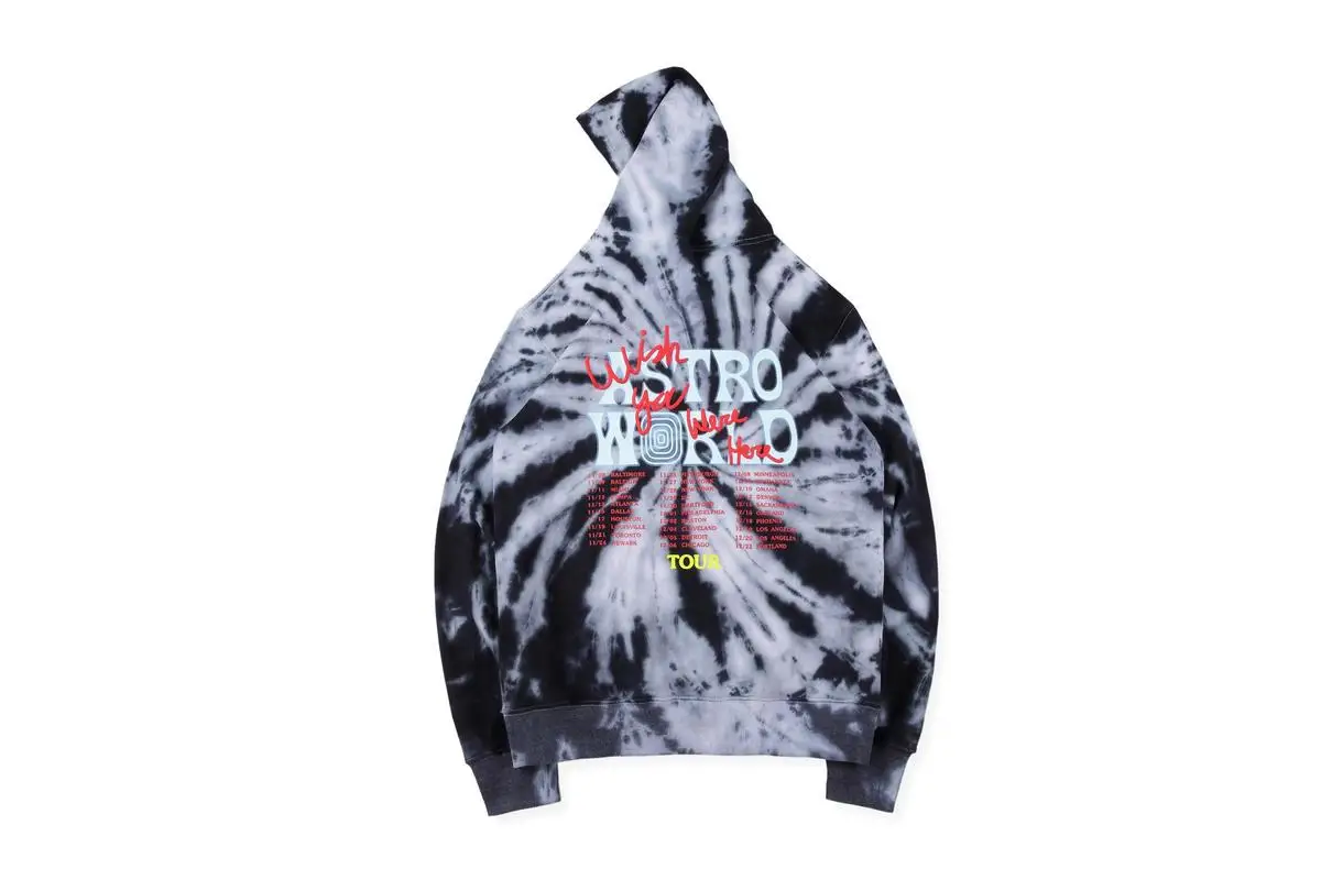 

19SS Travis Scott Astroworld black hole vortex Hoodie Kanye lightning Hip Hop Tee High Quality Travis Scott Sweatshirt Men women
