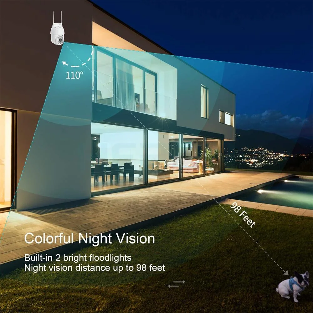 

32 Lights Dual Light Camhi Sea Core PTZ Ball Machine Ball Surveillance Camera Wireless Camera WiFi Solar Energy