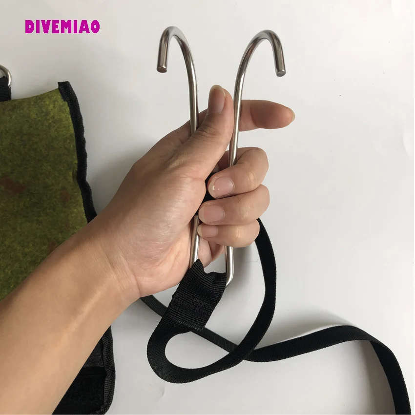 Двойной рифовый крюк из нержавеющей стали для дайвинга погружной сверхмощный