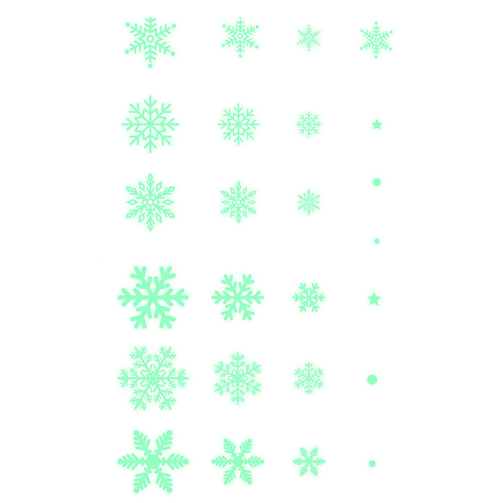 

Glow In The Dark Snowflake Stickers Glowing Stars Clings Decals Luminous On Wall Stickers For Kids Room Living Room Decal