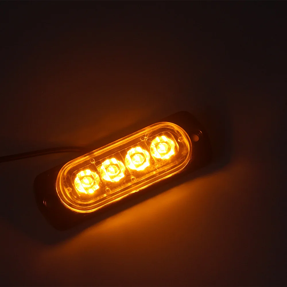 4 светодиодный Ода 6500K 18 Вт 12 В постоянного тока желтые противоударные