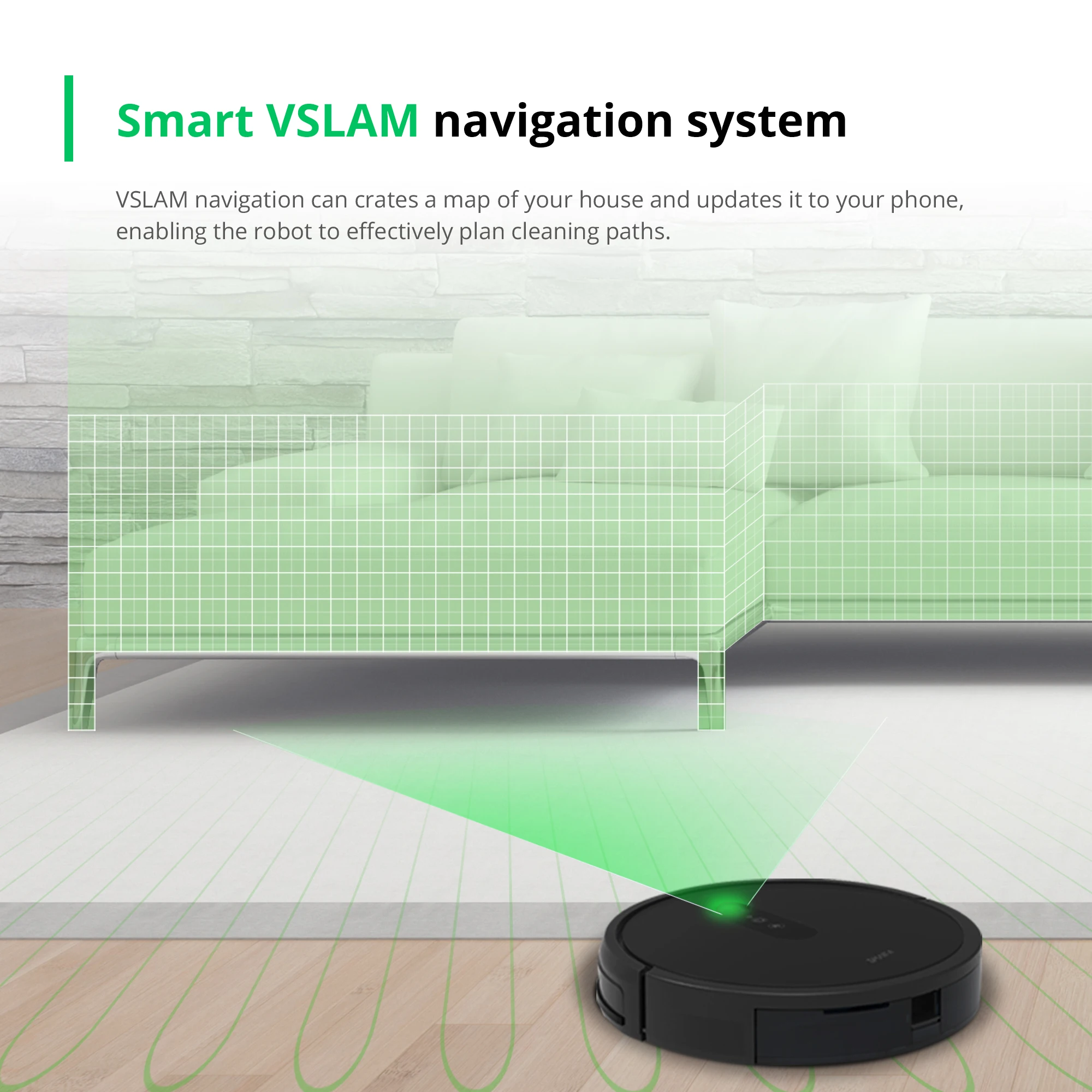 SmartAI 30V робот пылесос Map навигация Wi Fi приложение 2600Pa всасывание смарт карты