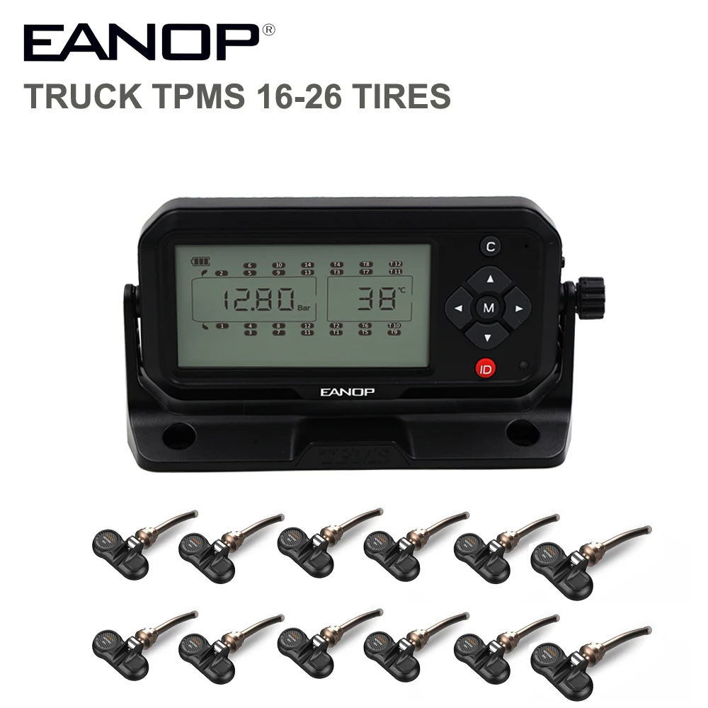 EANOP TPMS 16/26 колеса система мониторинга давления в шинах сигнализация давления внутренние датчики бар/PSI
