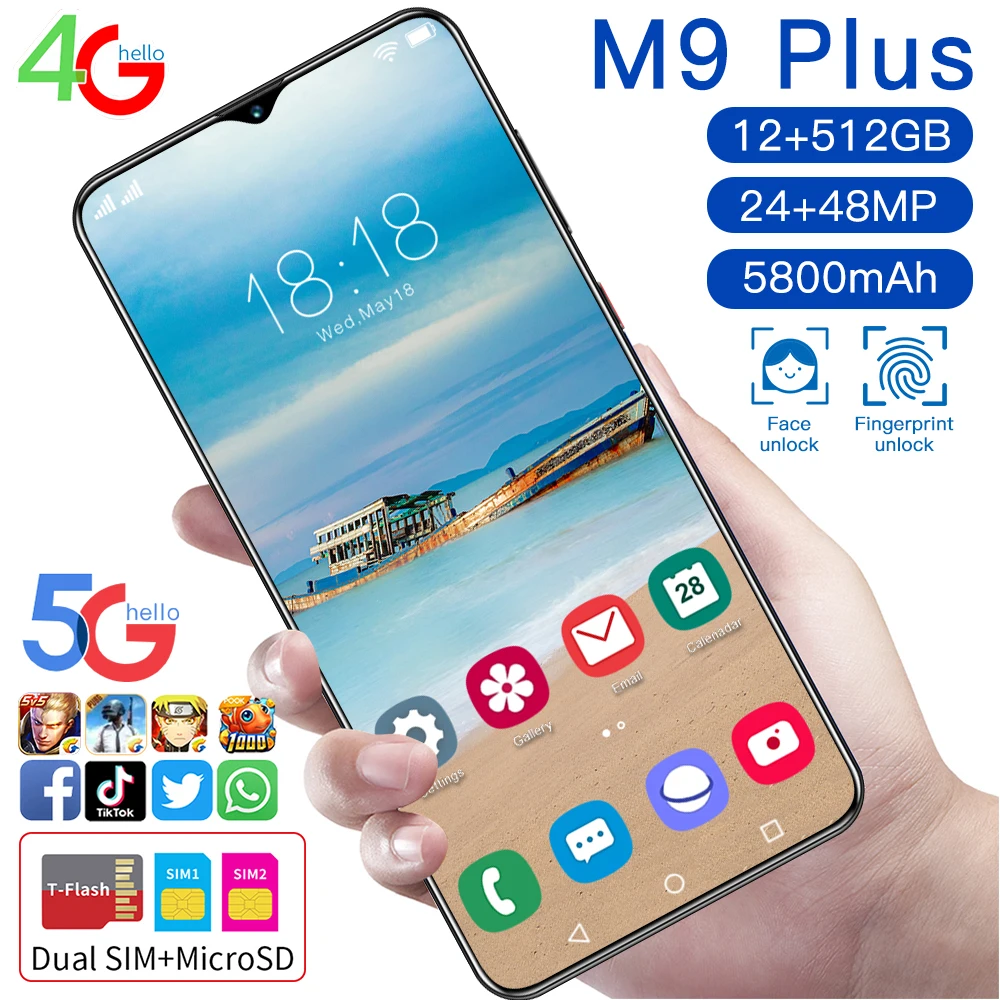 

Смартфон XIAOMI M9 Plus, 7,0 дюйма, 12 Гб + 512 Гб