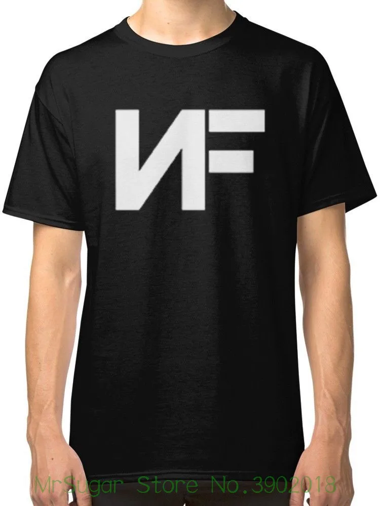 

Nf Real Music Logo Black T-shirt Tees Clothing T Shits Printing Short Sleeve Casual O-neck Cotton