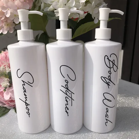 3 белых шампуня для ванной, многоразовая бутылка, подарок для душа, для дома, для хранения в ванной, индивидуальный кондиционер, лосьон