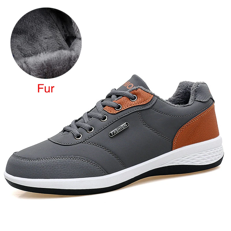 02 Gray Fur ZIMNIE/Новое поступление; брендовая дизайнерская спортивная обувь; Легкие дышащие кроссовки; зимние теплые модные беговые кроссовки для мужчин - Цвет: 02 Gray Fur