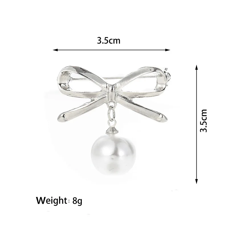 Hot Sale 2019 Korean Silver Color Pearl Bead Brooches For Women Cardigan Scarf Bow Fixed Anti Wearing Buckle Enamel Pin Jewelry | Украшения
