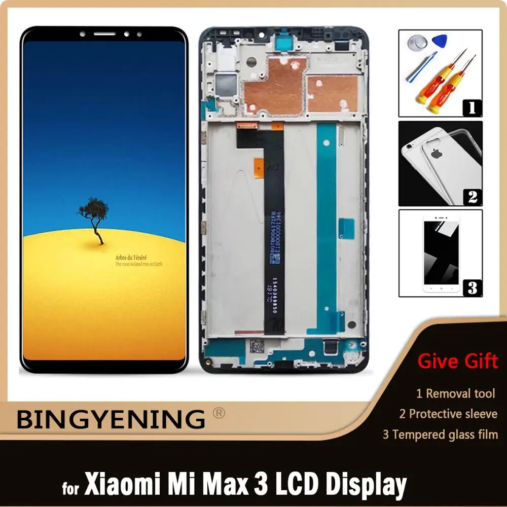 Оригинальный ЖК-дисплей 6,9 дюйма для Xiaomi Mi Max 3 2160x1080, сенсорный экран с дигитайзером в сборе с заменой рамки