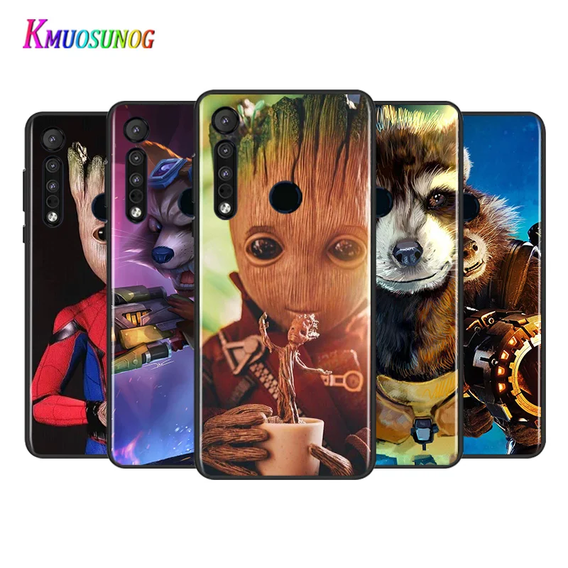 

Marvel Raccoon Groot For Motorola G9 G8 G Stylus Power One Fusion Hyper Edge E7 E6 5G Plus Play Lite Silicone Phone Case