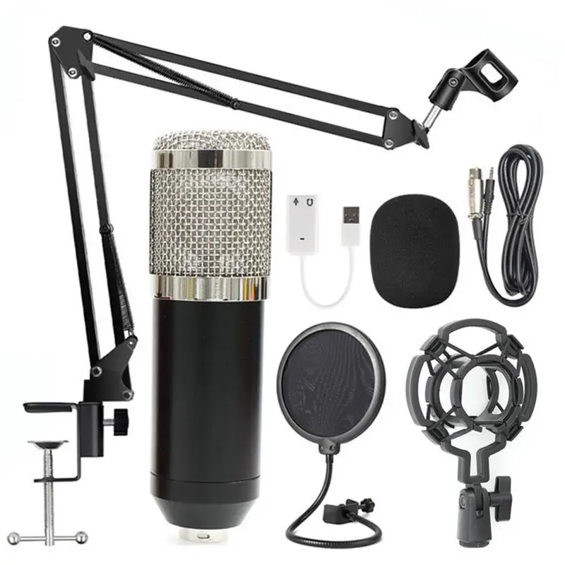 

BM800 Professional microphone Suspension Microphone Kit Studio Streaming Live Broadcasting Recording Condenser Microphone Set