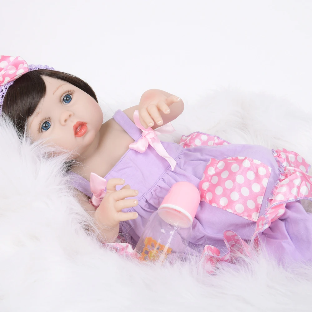 22 дюймовые развивающие реалистичные куклы для новорожденных силиконовые