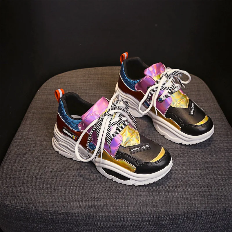 Pink A Sooneeya/женские кроссовки; обувь на плоской подошве; Zapatillas Deportivas Mujer; женская обувь на толстой мягкой подошве; обувь для бега, увеличивающая рост; Цвет Черный; zapatos mujer - Цвет: Pink A