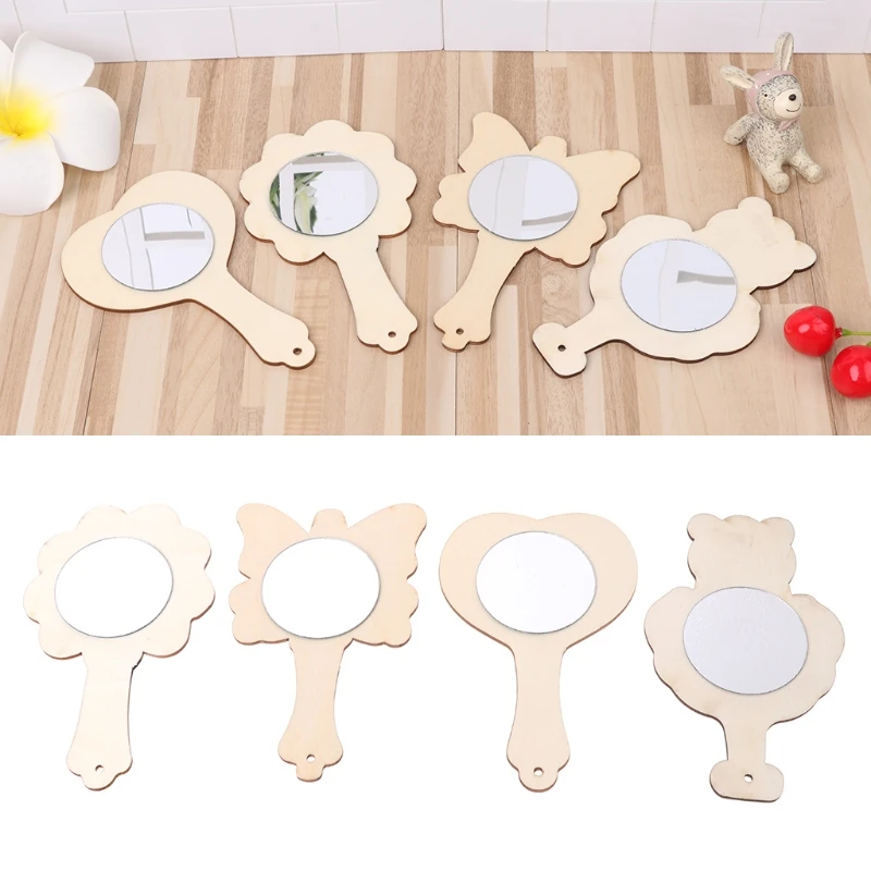 Сделай Сам белая деревянная форма зеркальная картина ручная работа детские