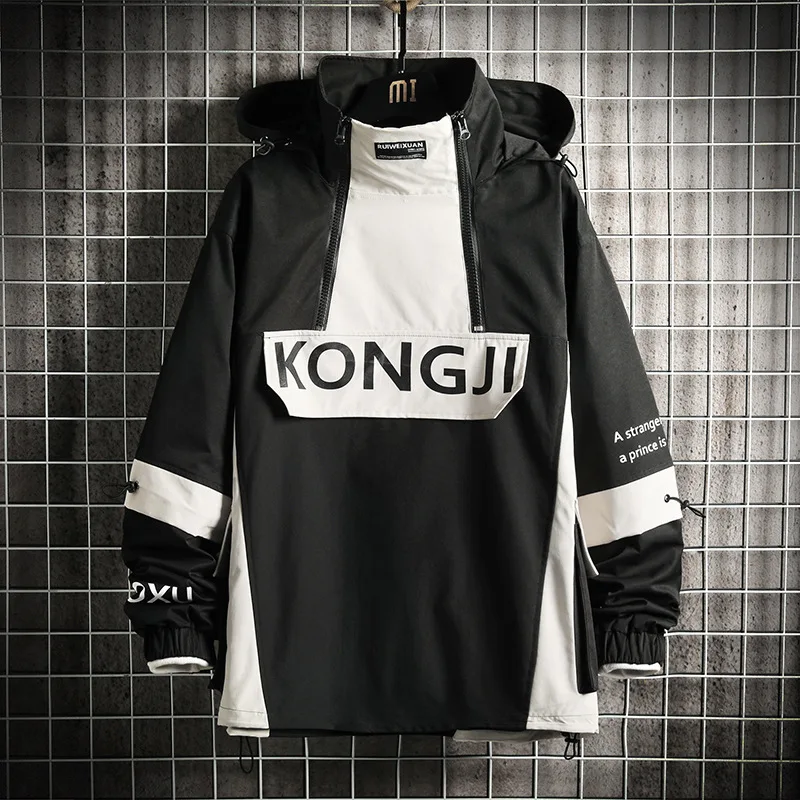 

Мужской костюм для альпинизма, куртка с капюшоном и высоким воротником, батальных размеров, 7XL, весна/осень 2021