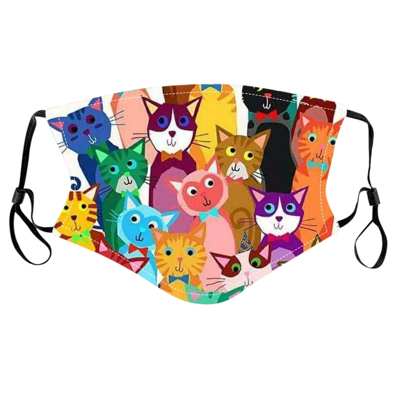 

5PCS Fashion Unisex Reusable Washable Flower Print Safe Protection Face Mask