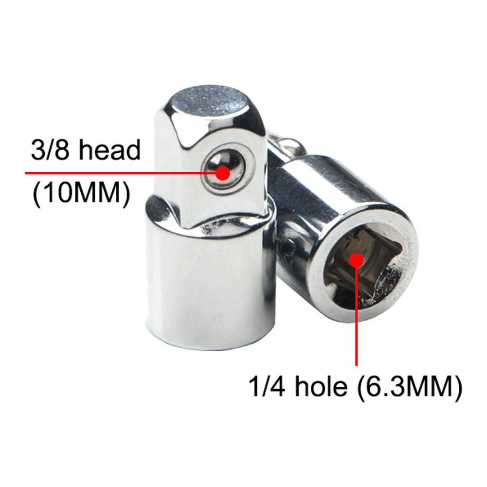 2pcs 1/4" to 3/8" Drive Ratchet Socket Adapter Reducer Converter Sleeve Air Impact Craftsman Wrench Hand Tool for Machine |