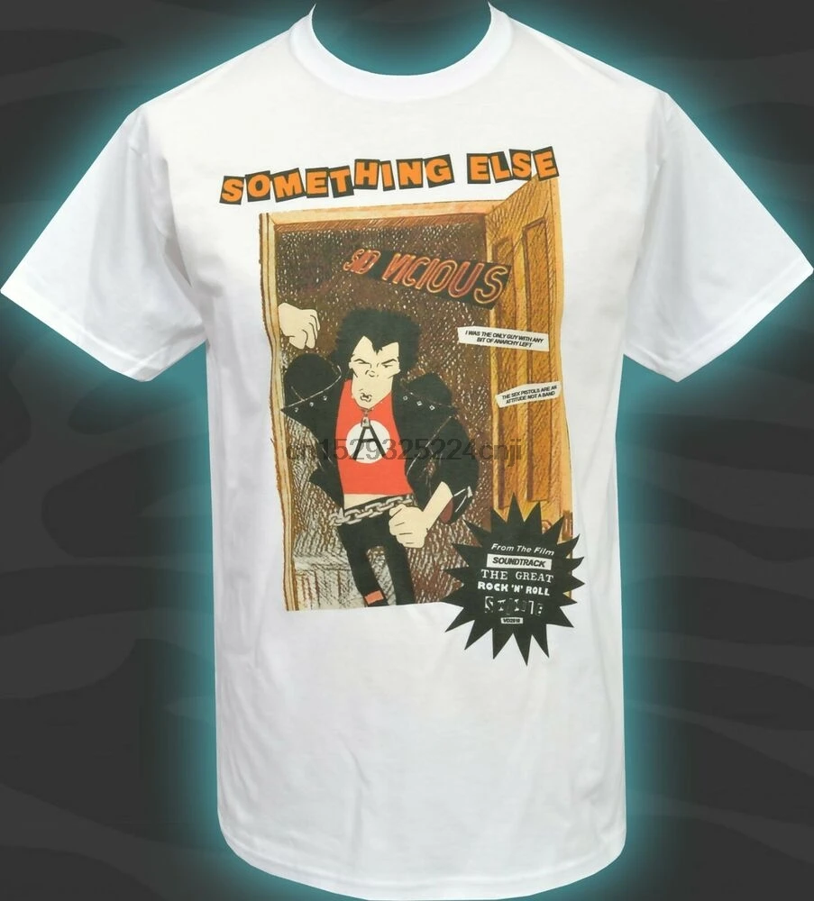 Мужская футболка в стиле панк седиория 1977 ROCKER SID замкнутая вещь анархия |