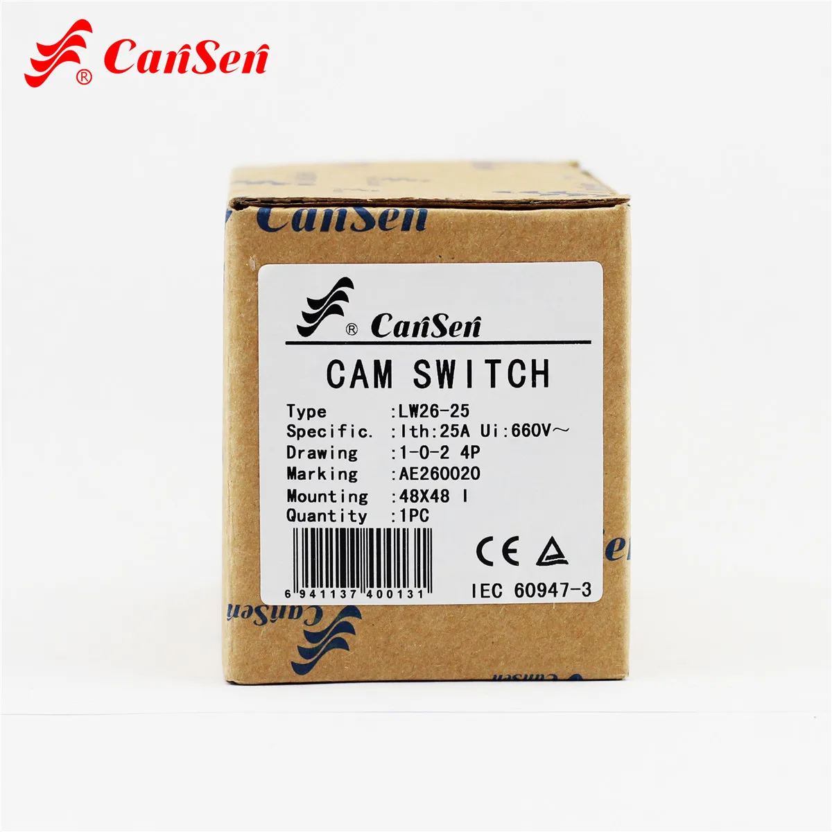Поворотный кулачковый переключатель CANSEN LW26-25 CA20 с 25 А 3 позиции 1-0-2 4 P полюса 16