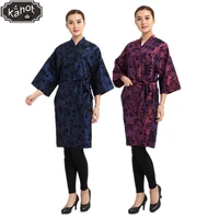 1pcs salon professional hairdressing kimono hairdressing beauty spa guest robe barber shop customer dye hair gown nightgown