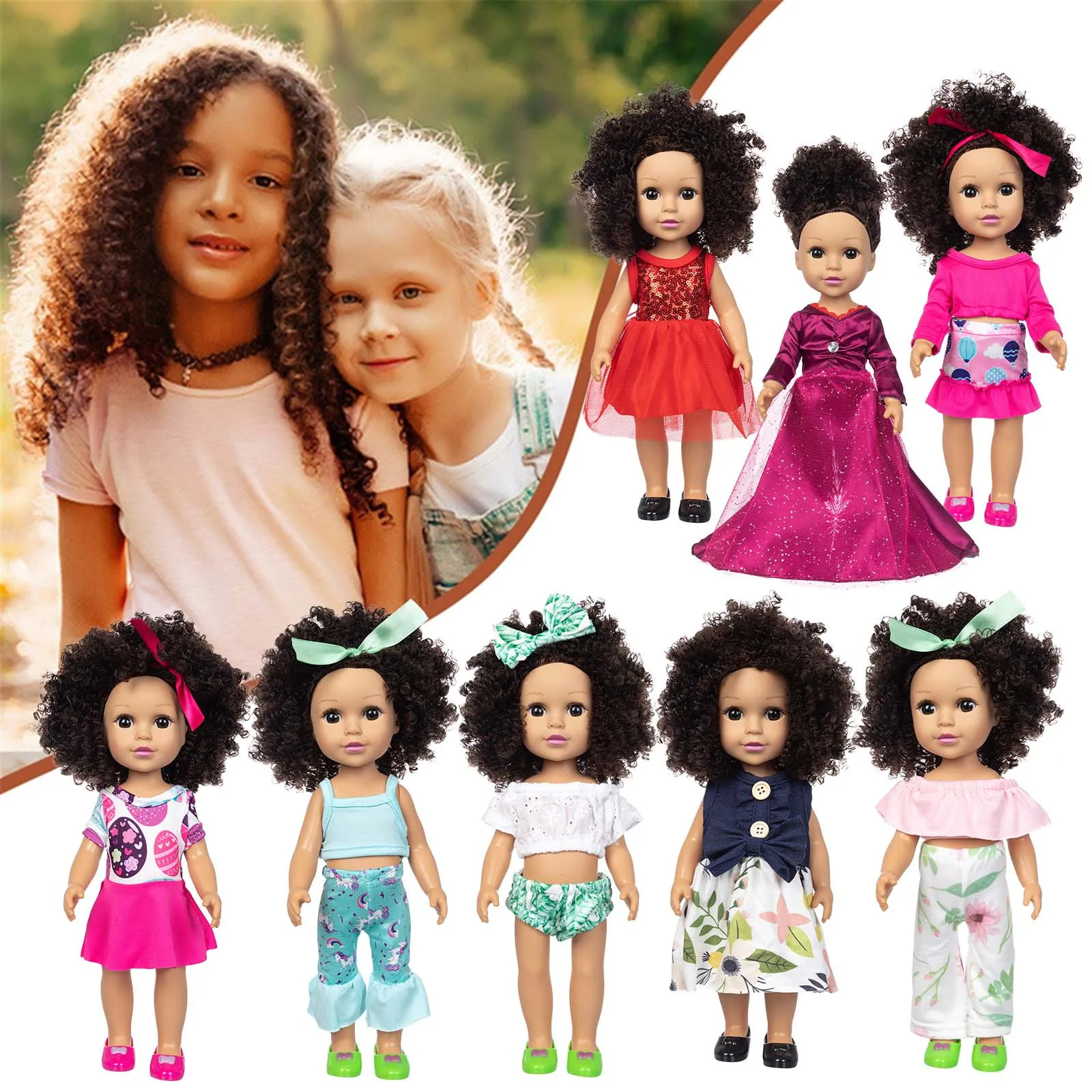

Curly Hair Cute Doll Simulation Cute Curly Hair Doll 35CM Baby Toy Simulation Doll Gifts for children zabawki dla dzieci