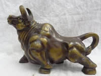 pure brass 9 chinese bronze zodiac year wealth fu up bull ox statue animals figurine garden decoration 100 real brass bronze 2