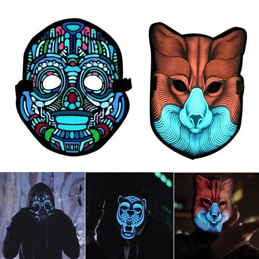 Фото Halloween Horror Sound Control LED Face Mask Plastic Fox/Wolf Full Masks Cosplay Costume Party Decoration Дом и сад Halloween Horror Sound Control LED Face Mask Plastic Fox/Wolf Full Masks Cosplay Costume Party Decoration Дом и сад