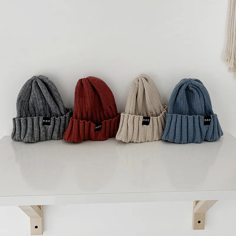 2019 зимняя новая детская вязаная шапочка для девочек и мальчиков унисекс милые