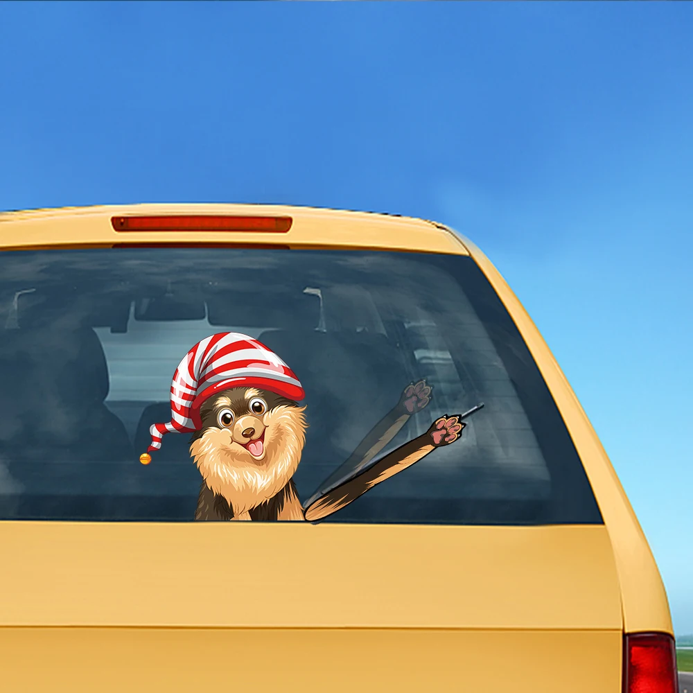 Стайлинг автомобиля стикер стеклоочистителя для собак заднего стекла клеевой