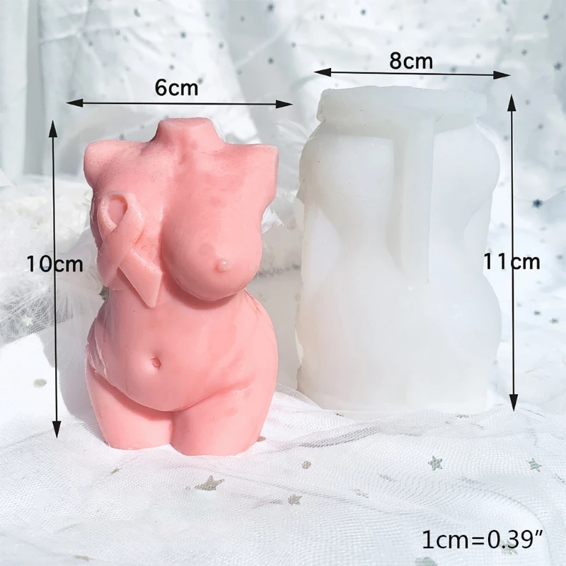 

LX9D Woman Body Candle Molds DIY Homemade Soy Wax Candle Molds Ideal Gift for DIY Lovers Make Scented Figure Candles Soy Wax